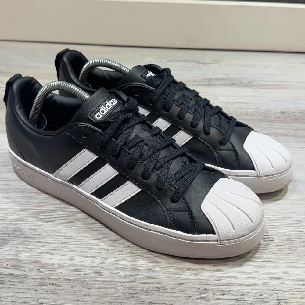 Adidas Streetcheck Cloudfoam Court Men's Sz 10 Low Black White